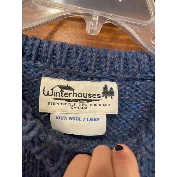 Vintage Winterhouses Newfoundland 100% Wool crewneck sweater XL - Picture 4 of 5